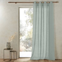 Штора 100 лен Romane 140 x 320 см зеленый AM.PM  фото, kupilegko.ru